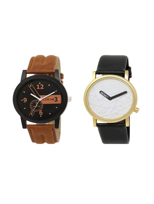 set of 2 analog watch combo(lk-01-37a) - 16211469 - Very Small Image - 1