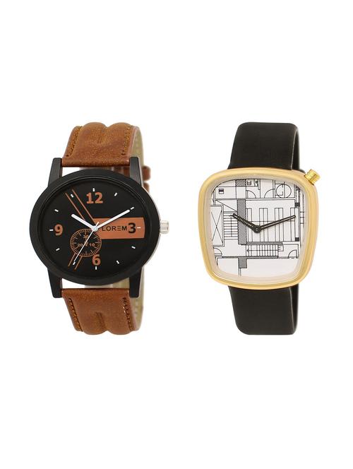 set of 2 analog watch combo(lk-01-42a) - 16211473 - Very Small Image - 1