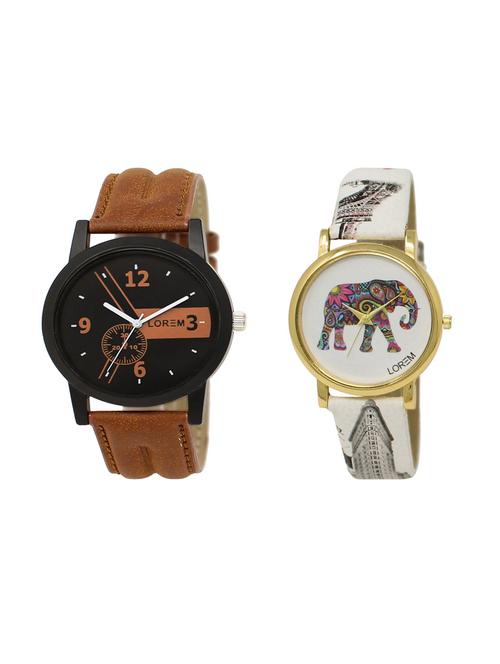 set of 2 analog couple watches(lk-01-243a) - 16211516 - Very Small Image - 1