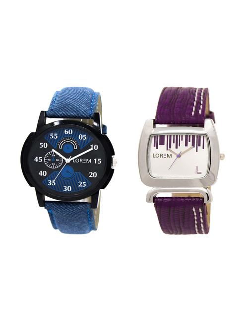 set of 2 analog couple watches(lk-02-207a) - 16211572 - Very Small Image - 1