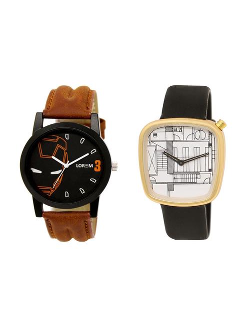set of 2 analog watch combo(lk-04-42a) - 16211723 - Very Small Image - 1