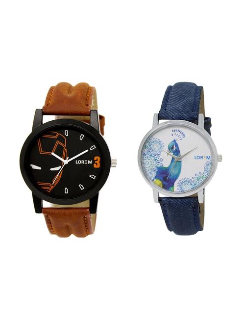 set of 2 analog couple watches(lk-04-241a) - 16211764 - Very Small Image - 1