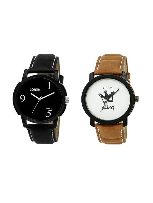 set of 2 analog watch combo(lk-06-18a) - 16211863 - Very Small Image - 1