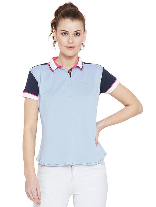 color block polo neck tees - 16214497 - Very Small Image - 1