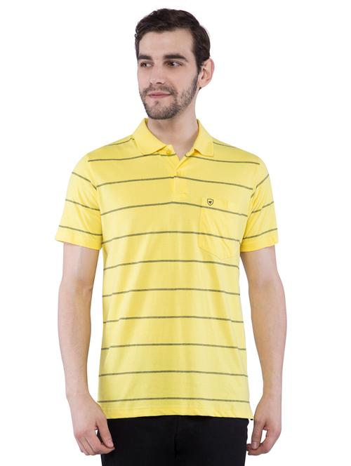 yellow striped polo t-shirt - 16214604 - Very Small Image - 1