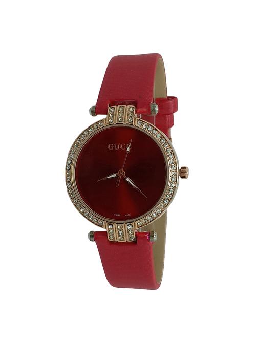 leatherette strap analog watch(jm470) - 16214771 - Very Small Image - 1