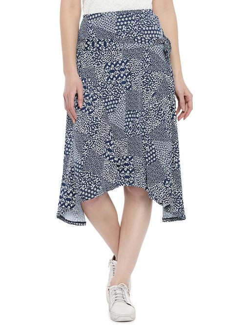 tie knot detail asymmetric skirt - 16215214 - Very Small Image - 1