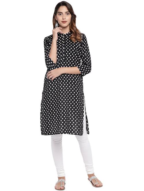 printed straight kurta - 16215231 - Very Small Image - 1