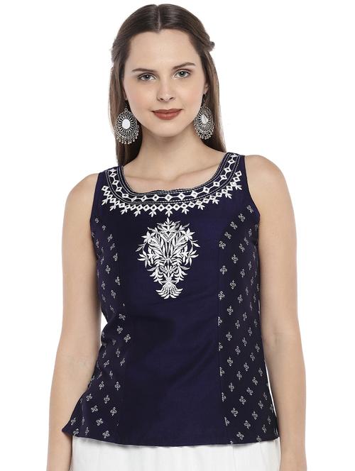 embroidered straight kurti - 16215258 - Very Small Image - 1
