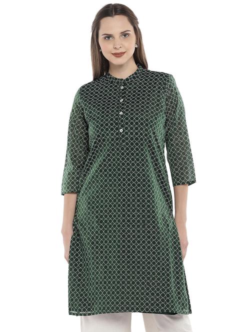 printed straight kurta - 16215277 - Very Small Image - 1