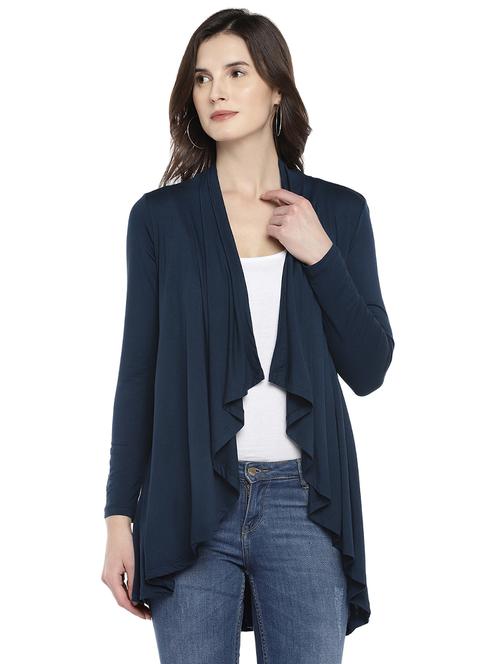 long sleeved asymmetric shrug - 16215290 - Very Small Image - 1