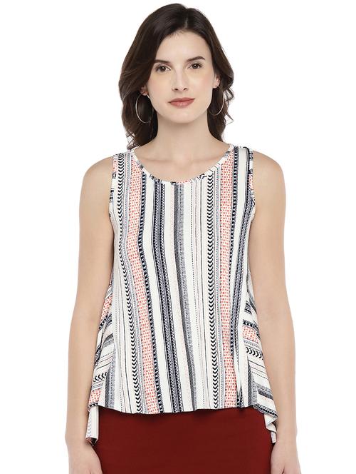 round neck asymmetric top - 16215345 - Very Small Image - 1