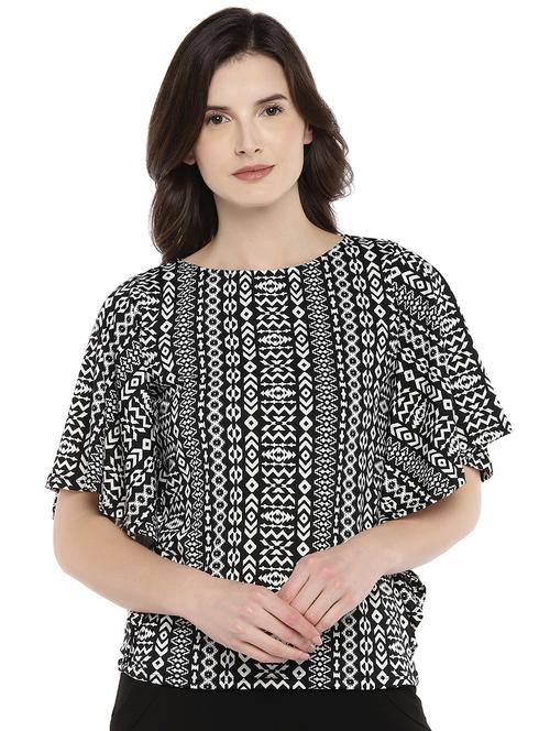 flutter sleeved aztec top - 16215352 - Very Small Image - 1