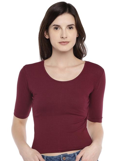scoop neck ribbed top - 16215365 - Very Small Image - 1