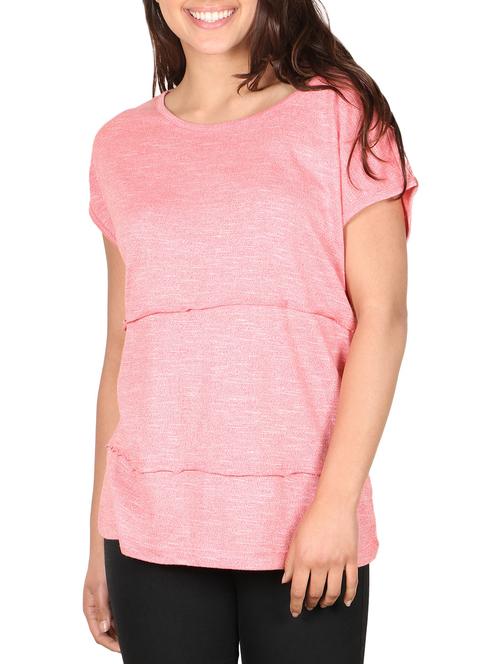 key hole back melange top - 16215516 - Very Small Image - 1