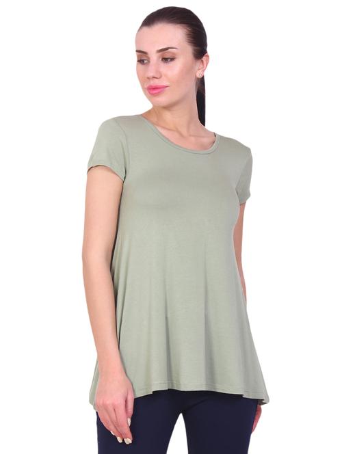 round neck solid top - 16215521 - Very Small Image - 1