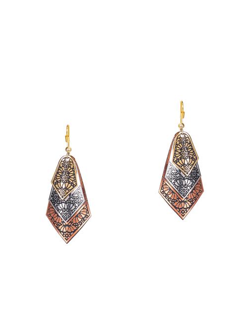 multi colored brass earring - 16216293 - Very Small Image - 1