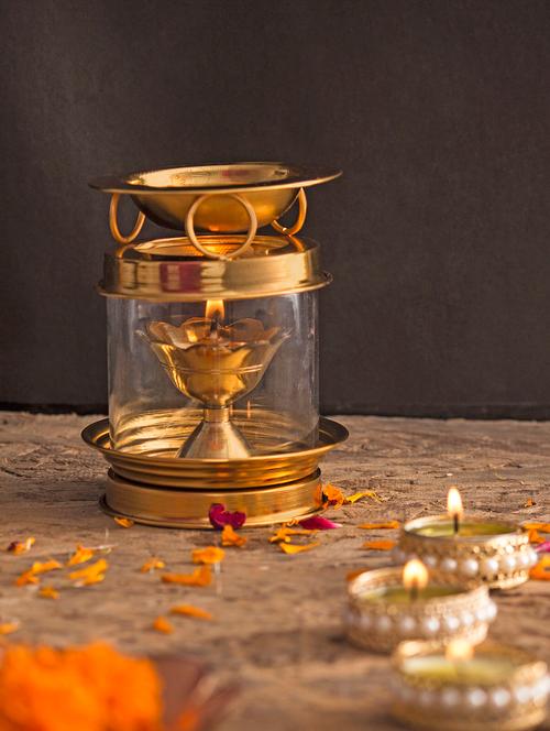 akhand brass table diya - 16216305 - Very Small Image - 1