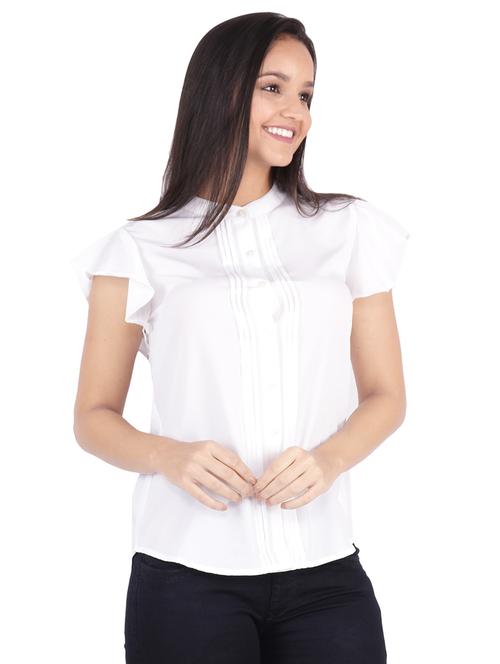 cap sleeve pleated top - 16216461 - Very Small Image - 1