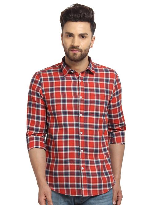 mens checks casual shirt - 16217455 - Very Small Image - 1