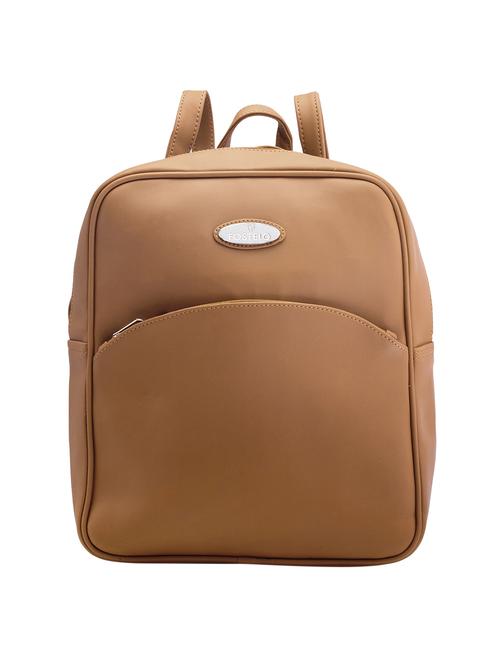 brown leatherette (pu) regular backpack - 16217522 - Very Small Image - 1