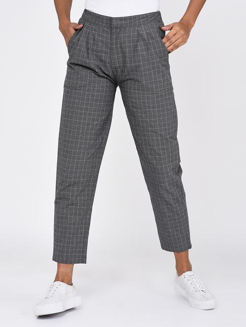 glen plaid pleated trouser - 16217797 - Very Small Image - 1
