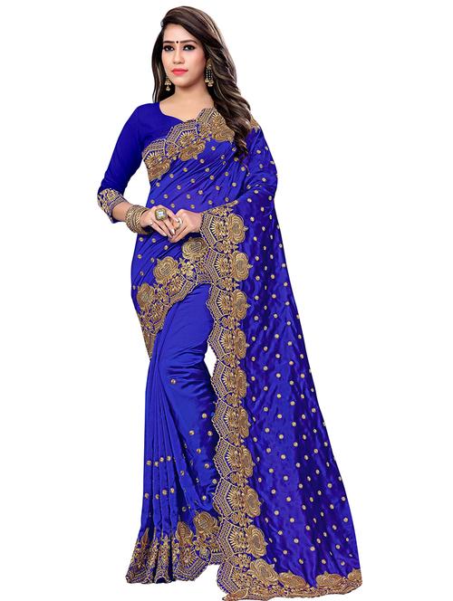 lace border zari embroidered saree - 16218789 - Very Small Image - 1