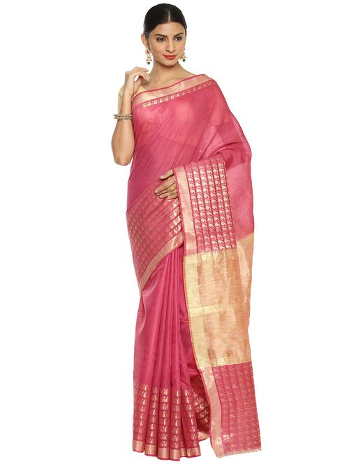 magenta silk bhagalpuri saree - 16218913 - Very Small Image - 1