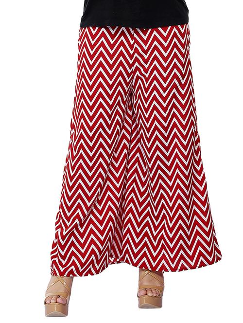high rise chevron flared palazzo - 16219845 - Very Small Image - 1