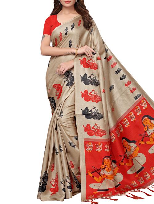 kalamkari printed saree - 16220493 - Very Small Image - 1