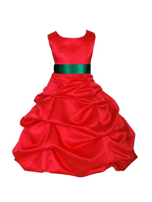 red polyester frock - 16221672 - Very Small Image - 1