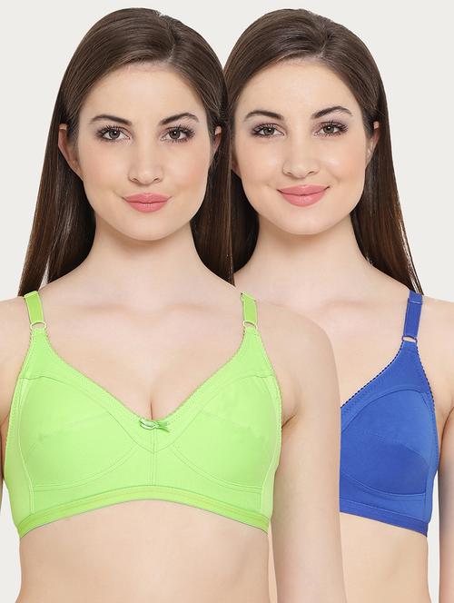 set of 2 bow patch lace insert bra - 16221885 - Very Small Image - 1