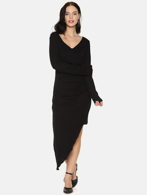 ruched layered asymmetric dress - 16221955 - Very Small Image - 1