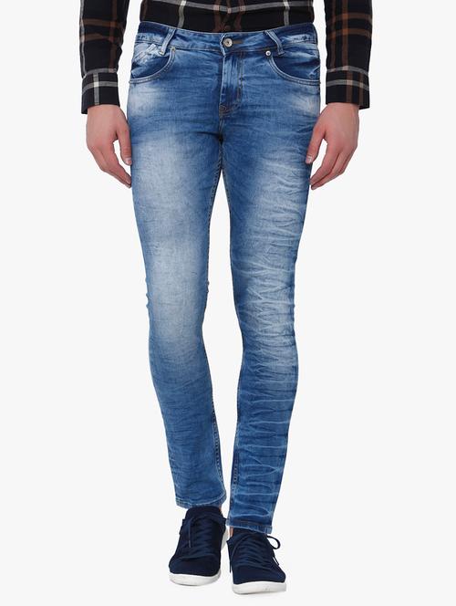 blue heavy washed jeans - 16222262 - Very Small Image - 1