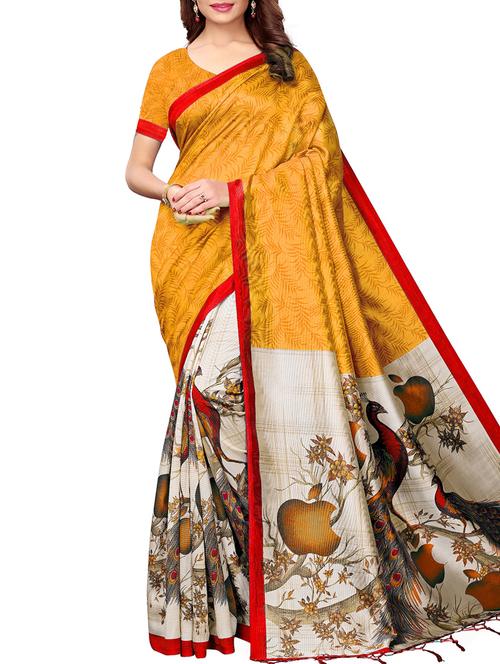half & half bhagalpuri saree with blouse - 16222527 - Very Small Image - 1