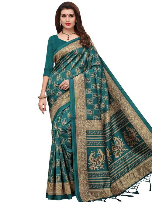 conversational bhagalpuri saree with blouse - 16222576 - Very Small Image - 1