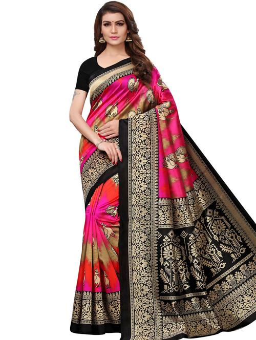 conversational bhagalpuri saree with blouse - 16222590 - Very Small Image - 1