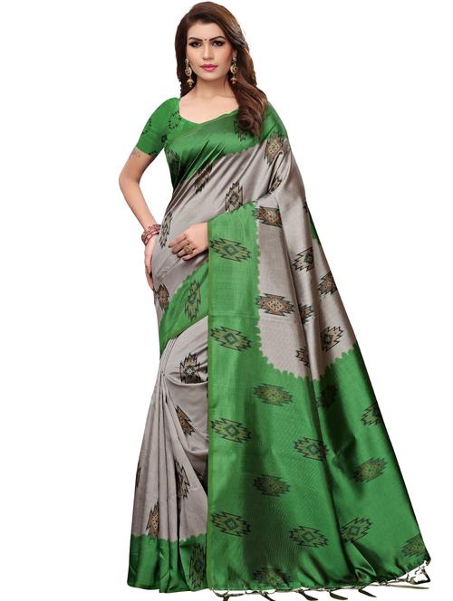 printed bhagalpuri saree with blouse - 16222601 - Very Small Image - 1