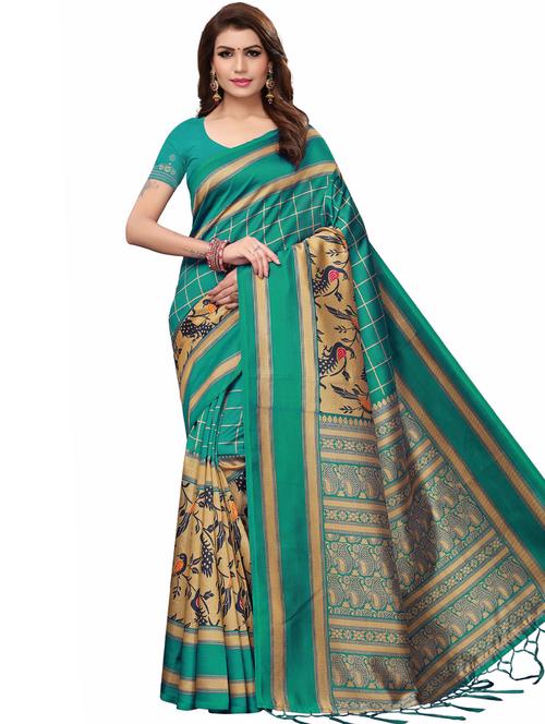 conversational bhagalpuri saree with blouse - 16222608 - Very Small Image - 1