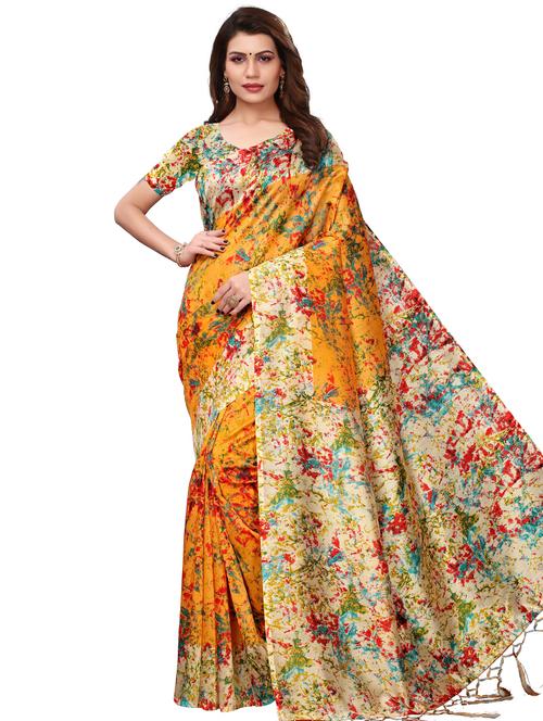 abstract bhagalpuri saree with blouse - 16222614 - Very Small Image - 1