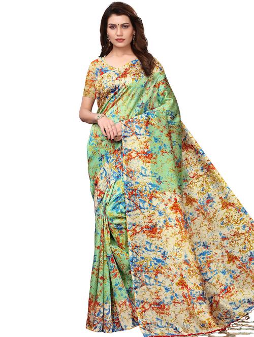 abstract bhagalpuri saree with blouse - 16222616 - Very Small Image - 1