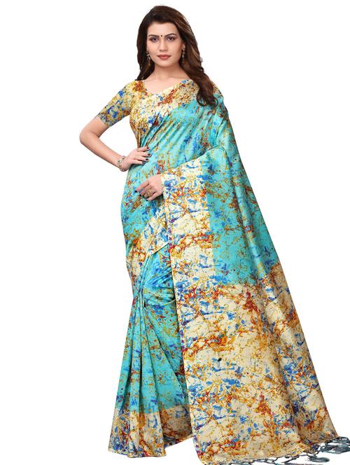 abstract bhagalpuri saree with blouse - 16222617 - Very Small Image - 1