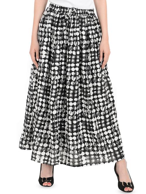 drawstring flared long skirt - 16222682 - Very Small Image - 1