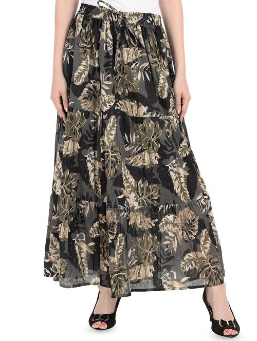 drawstring tropical long skirt - 16222686 - Very Small Image - 1