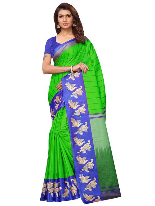 striped printed saree - 16222829 - Very Small Image - 1