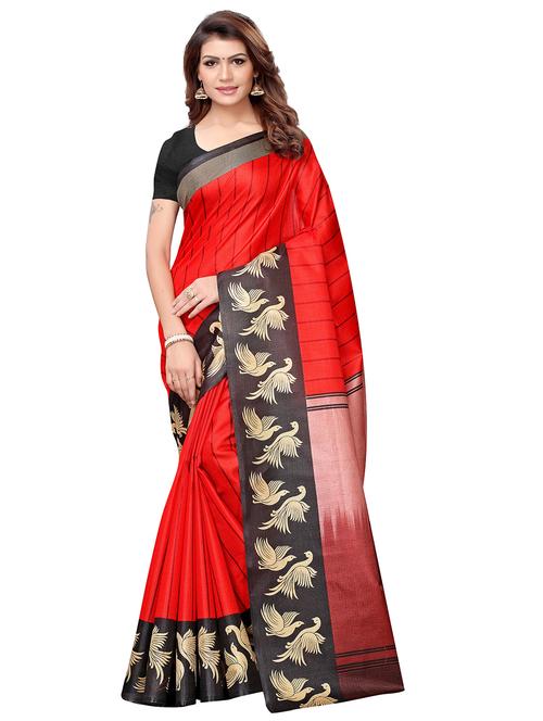 striped printed saree - 16222831 - Very Small Image - 1