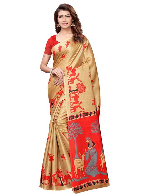 kalamkari printed saree - 16222834 - Very Small Image - 1
