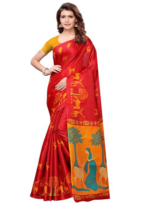 kalamkari printed saree - 16222837 - Very Small Image - 1