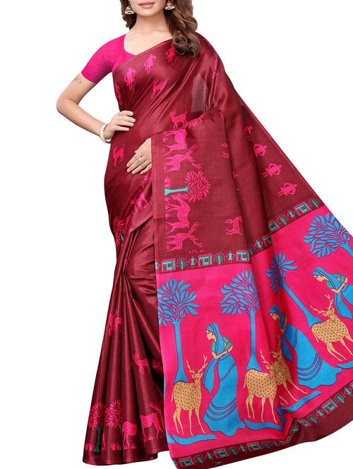 kalamkari printed saree - 16222838 - Very Small Image - 1