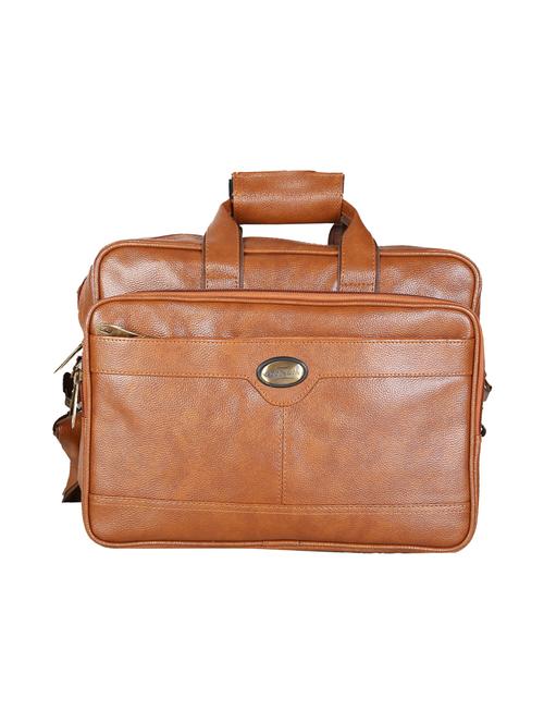 tan leatherette laptopbag - 16222876 - Very Small Image - 1